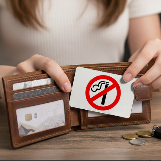 NO SMOKING CARD - STAINLESS STEEL